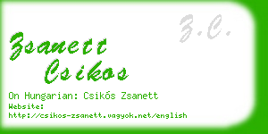 zsanett csikos business card